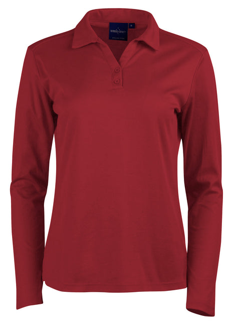 Womens Cotton Back TrueDry® Long Sleeve Polo (WS-PS36B)