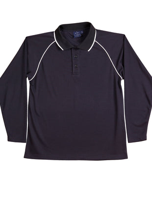 Mens CoolDry® Raglan Long Sleeve Polo (WS-PS43)