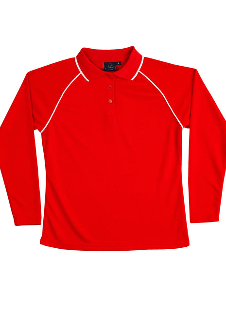 Womens CoolDry® Raglan Long Sleeve Polo (WS-PS44)