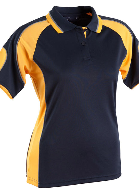 Womens CoolDry® Contrast Polo With Sleeve Panel (WS-PS62-BL)