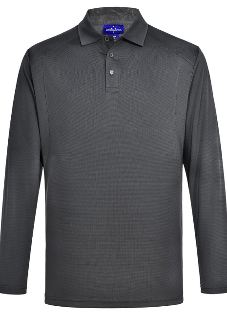 Mens Bamboo Charcoal Long Sleeve Polo (WS-PS89)