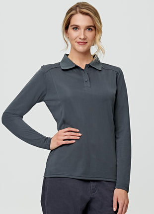 Womens Bamboo Charcoal Long Sleeve Polo (WS-PS90)