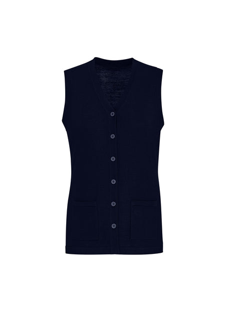 Womens Button Front Knit Vest (BZ-CK961LV)