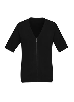 Womens Zip Front Short Sleeve Knit (BZ-CK962LC)