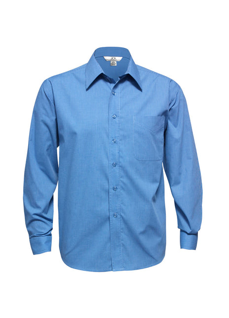 Mens Micro Check Long Sleeve Shirt (BZ-SH816)