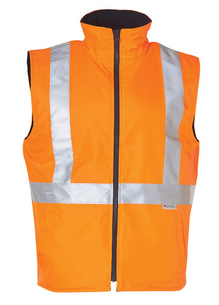 Hi Vis Reversible Safety Vest With Hoop Pattern 3M® Tapes (WS-SW19A)