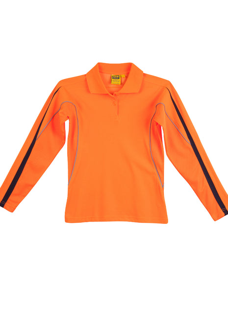 Womens TrueDry® Long Sleeve Hi Vis Polo (WS-SW34A)