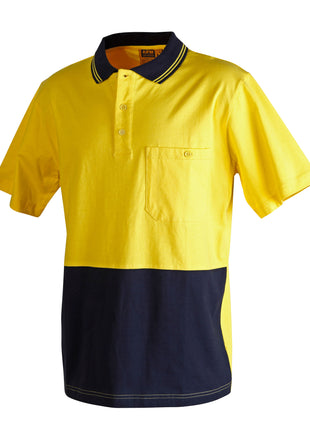 Cotton Jersey Two Tone Safety Polo (WS-SW35)