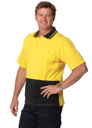 Cotton Jersey Two Tone Safety Polo (WS-SW35)
