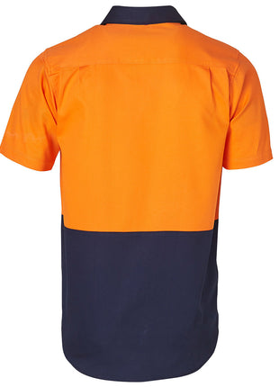 Hi Vis Two Tone Short Sleeve Cotton Work Shirt (WS-SW53)
