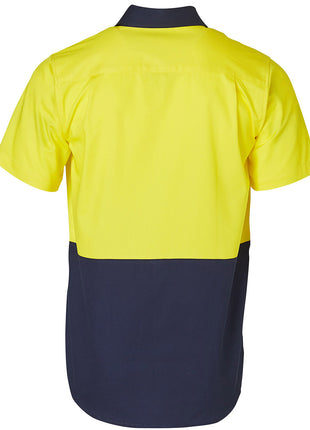 Hi Vis Two Tone Short Sleeve Cotton Work Shirt (WS-SW53)