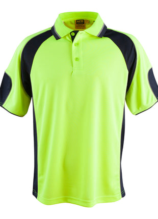 Mens Hi Vis CoolDry® Contrast Polo With Sleeve Panels (WS-SW61)