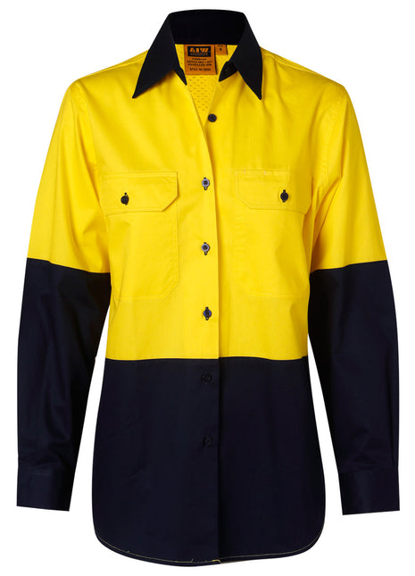 Womens Hi Vis Long Sleeve Safety Shirt (WS-SW64)