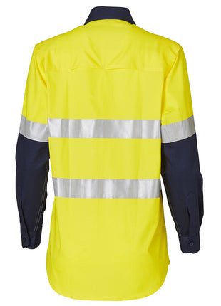 Womens Hi Vis Long Sleeve Safety Shirt 3M® Tape (WS-SW65)