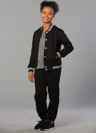Kids Fleecy Trackpants With Zip Cuffs And Knee Padding (WS-TP01K)
