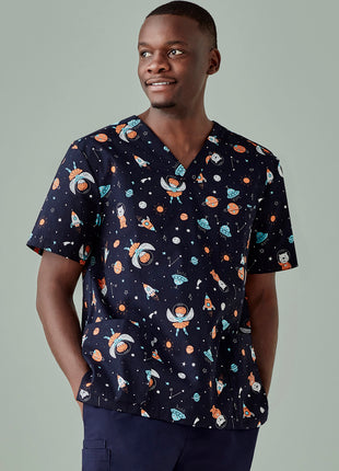 Space Party Mens Scrub Top (BZ-CST148MS)
