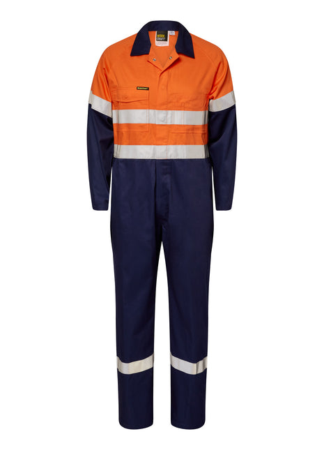 Mens Hi Vis Lightweight Cotton Drill Coverall with Reflective Tape (NC-WC3070)