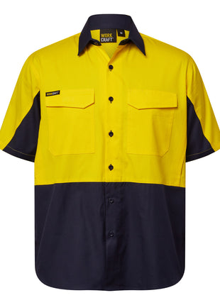 Mens Hi Vis Short Sleeve Vented Ripstop Shirt (NC-WS6067)