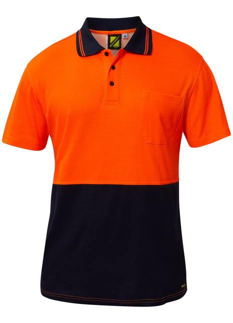 Hi Vis Short Sleeve Cotton Back Polo Shirt with Pocket (NC-WSP401)