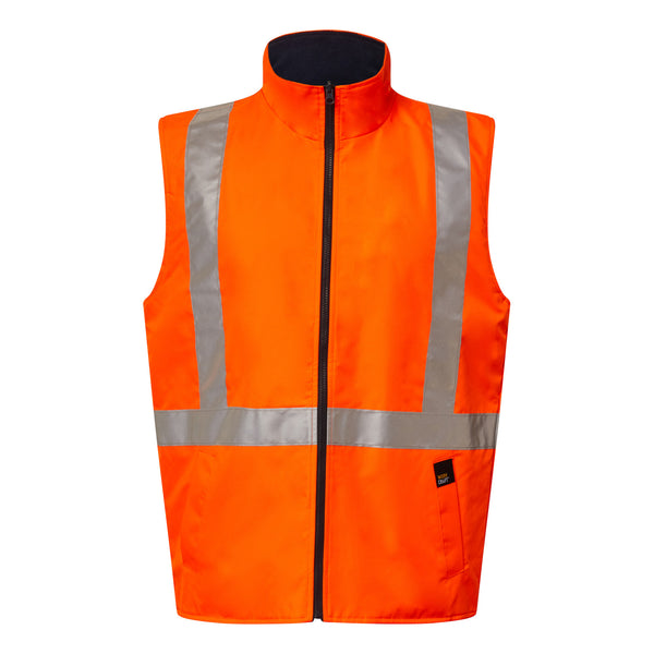 Hi Vis NSW Rail Reversible Fleece Vest with Reflective Tape X