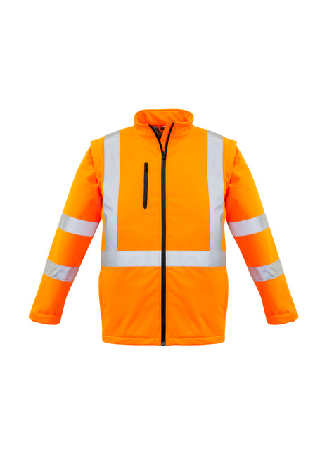 Unisex Hi Vis 2 in 1 X Back Soft Shell Jacket (BZ-ZJ680)