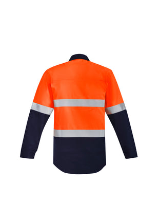 Mens Orange Flame HRC 2 Hoop Taped Closed Front Spliced Shirt (BZ-ZW143)