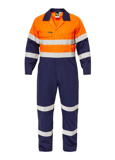 Mens Hi Vis Cotton Drill Coveralls with Reflective Tape (NC-WC3063)