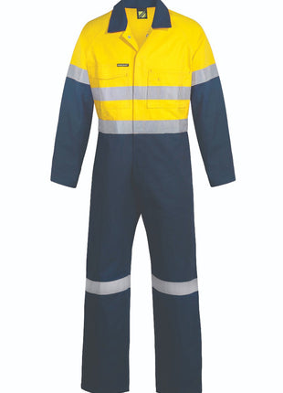 Mens Hi Vis Cotton Drill Coveralls with Reflective Tape (NC-WC6093)