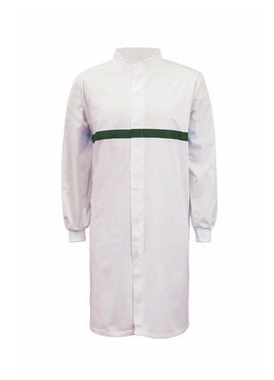Food Industry Long Sleeve Long Length Dustcoat with Contrast Chestband (NC-WJ3198)