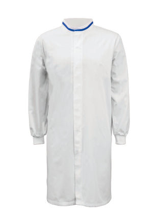 Food Industry Long Sleeve Long Length Dustcoat with Contrast Collar (NC-WJ3199)