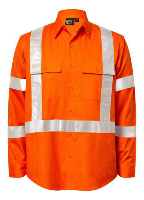 Mens Hi Vis NSW Rail Ripstop Shirt with Reflective Tape (NC-WS6035)