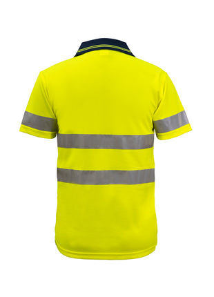 Hi Vis Short Sleeve Micromesh Polo Shirt with Pocket and Reflective Tape (NC-WSP410)