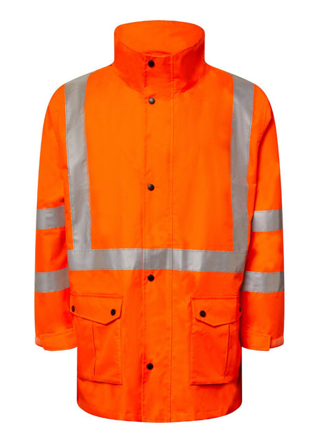 Hi Vis NSW Rail Jacket with Reflective Tape X Pattern (NC-WW9017)